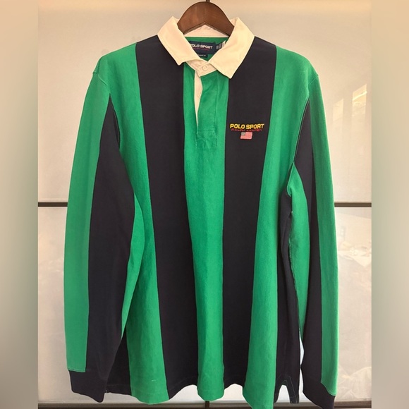 Polo Ralph Lauren Other - Polo by Ralph Lauren Green and Navy Striped Shirt